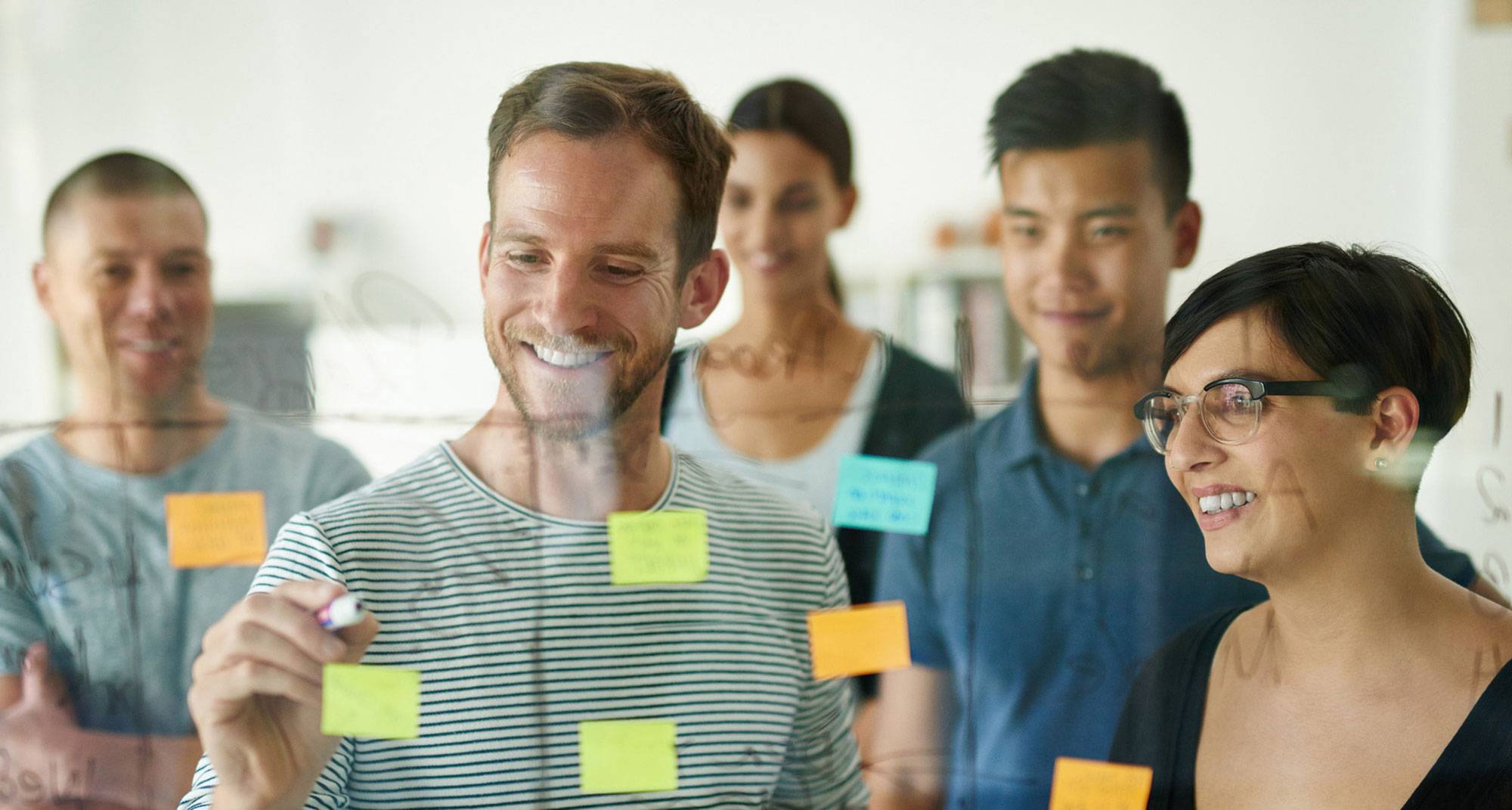 Corporate Creativity Team Using Brainstorming